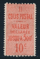 * N°5 - 10c Rouge - TB - Mint/Hinged