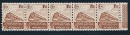 ** N°187A - Bde De 5 - BDF - Déft D'Essuyage - Adhérence Violette S/1 Ex - Sinon TB - Mint/Hinged