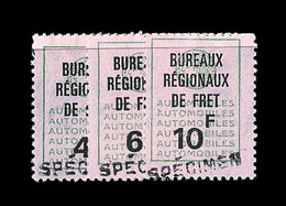 * BUREAUX REGIONAUX FRET N°1/3 - Surch. SPECIMEN - TB - Other & Unclassified