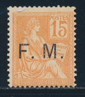 ** N°1 - 15c Orange - TB - Sellos De Franquicias Militares