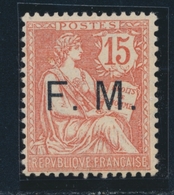 ** N°2 - 15c Vermillon - TB - Francobolli  Di Franchigia Militare