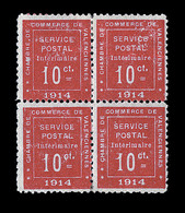 * N°1 - Bloc De 4 - Certif. Calves - TB - War Stamps
