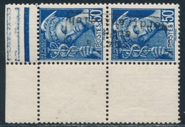 ** COUDEKERQUE N°7 - 50c Bleu - BDF + Interpanneau - Signé A. Brun - TB - War Stamps