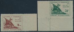 (*) SAINT NAZAIRE N°8/9 - N°8 CDF - N°9 Signé Champion - TB - War Stamps