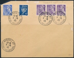 L POCHE DE SAINT NAZAIRE Pli Afft à 2F (Pétain + Mercure) - Obl. Missillac - 9/5/45 - TB - War Stamps