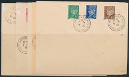 L POCHE DE SAINT NAZAIRE Lot De 5 Plis - Afft Type Pétain/Mercure - Obl. Missillac - 9/5/45 - Non Circ - TB - Francobolli Di Guerra