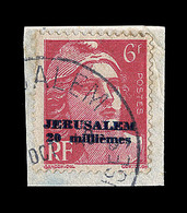 F POSTES JERUSALEM  N°3 - Obl. Grd Cachet - Mèches Reliées - TB - War Stamps