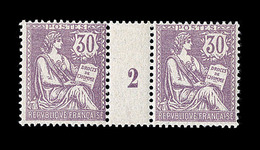 ** N°128 - 30c Violet - Mill. 2 - TB - Millésime