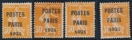 (*) N°29 (x 4 Ex) - TB - 1893-1947