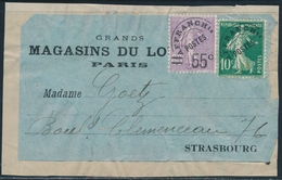 F N°47, 51 - S/Etiquette Des Grds Magasins Du Louvre - Pr Strasbourg - TB - 1893-1947