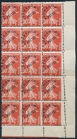 ** N°58 - 30c Rouge - Bloc De 15 - Spectaculaire Variété De Piquage - CDF - TB - 1893-1947