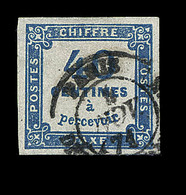 O N°7b - 40c Bleu De Prusse - B - 1859-1959 Mint/hinged