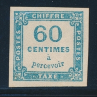 * N°9 - 60c Bleu - Signé Calves - TB - 1859-1959 Nuevos