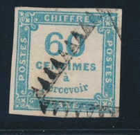 O N°9 - 60c Bleu - Obl. Triangles Griffés - TB - 1859-1959 Postfris