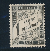 (*) N°22 - 1F Noir - TB - 1859-1959 Mint/hinged