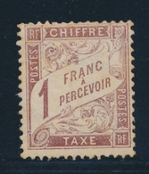 * N°25 - 1F Marron - Rousseur - 1859-1959 Mint/hinged