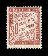 ** N°34 - 30c Rouge Orange - Signé Brun - TB - 1859-1959 Neufs