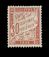 ** N°34 - 30c Rouge Orange - Signé JF Brun - TB - 1859-1959 Postfris