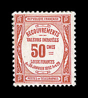 * N°47 - 50c Rouge + Interpanneau - TB - 1859-1959.. Ungebraucht