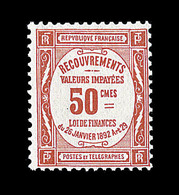 ** N°47 - 50c Rouge - TB - 1859-1959.. Ungebraucht