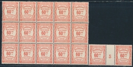 ** N°48 - Bloc De 15 + Paire Mill. 5 - TB - 1859-1959 Mint/hinged