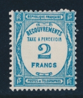 ** N°61 - 2F Bleu - TB - 1859-1959.. Ungebraucht