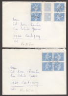 1966  2 Lettres Avec 2 Paires Tête-bêche Avec Et Sans Pont K45, S63 - Kopstaande