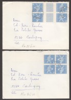 1966  2 Lettres Avec 2 Paires Tête-bêche Avec Et Sans Pont K45, S63 - Tête-bêche