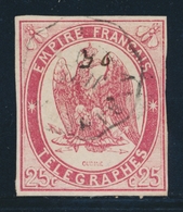 O TELEGRAPHE N°1 - 25c Rouge Carmin - Signé A. Brun - TB - Telegraaf-en Telefoonzegels