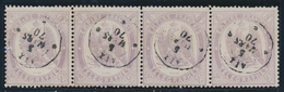 O TELEGRAPHE N°8 - 2F Violet - Bde De 4 - Obl. AIX - 5/3/70 - TB - Telegraaf-en Telefoonzegels