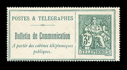 (*) TELEPHONE N°30 - 3F Vert - Petit Aminci - Asp. TB - Télégraphes Et Téléphones