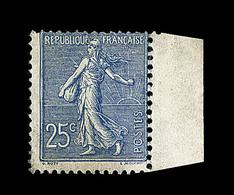 (*) N°132 - 25c Bleu - Impression Recto Verso - BDF - TB - Unused Stamps