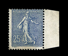 (*) N°132 - 25c Bleu - Impression Recto Verso - BDF - TB - Ongebruikt