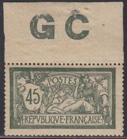 ** N°143a - Sans Teinte De Fond - Manchette GC - TB - Neufs