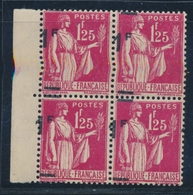 ** N°483 - Bloc De 4 - BDF - Surcharge Décalée Sur La Gauche - TB - Unused Stamps