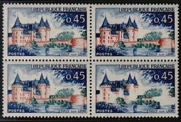 ** N°1313a - Château Blanc Ds Bloc De 4 - TB - Unused Stamps