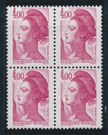 ** N°2244 - Bloc De 4 - Griffe Rouge S/1 Ex - TB - Unused Stamps