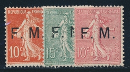 * FRANCHISE MILITAIRE N°3/5 - 3 Valeurs - Avec "F" Cassé - TB - Unused Stamps