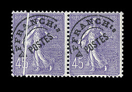 ** PREOBLITERES  N°46 - 45c Violet - Pli Accordéon - Tenantà Normal - TB - Unused Stamps