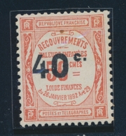 ** TAXE N°50b - Gros "0" De "40" - TB - Unused Stamps