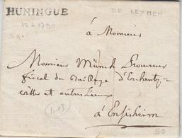 LAC HUNINGUE - 37x5 (1790) - TB - Lettres & Documents