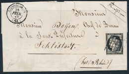 L N°3 - Obl. Grille - T15 Geispolsheim - 28/2/49 - Pr Schlestat - B/TB - Briefe U. Dokumente