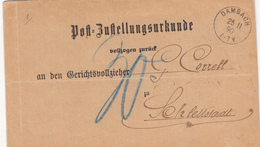 L Dambach - 1890 - Taxe 30 - TB - Briefe U. Dokumente