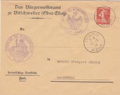 L N°134 - Thann Alsace - 11/2/15 - Cachet Mairie Français Bitschwiller - S/l 6 ENT¨TE Allemande - TB - Covers & Documents