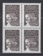 ** N°113a - 0,02€ Bistre Noir - Grd Mayotte - Bloc De 4 - Signé JF Brun - TB - Autres & Non Classés