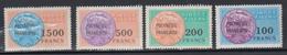 ** TIMBRES FISCAUX  4 T. Fiscaux - 100, 200, 500 Et 1500F - TB - Vide