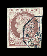 O N°15 - 2c Brun Rouge - Obl. Càd Oct. Bleu - Signé JF Brun - TB - Aigle Impérial