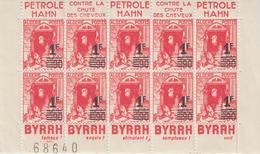 ** N°158A - Bloc De 10 De Carnet - Pub Pétrole HAHN/BYRRH - TB - Vide