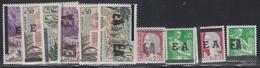 ** TIMBRES DE FRANCE SURCH. "EA" N°354/63 - EA - TB - Vide