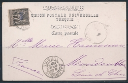 CP N°3 - 10c Noir S/lilas - S/CP De Constantinople - Obl. Salonique - 19/8/1902 - TB - Other & Unclassified